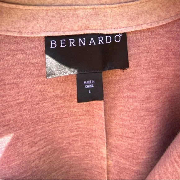 ⭐️HP⭐️ Bernardo Longline Coat Jacket Felt Button Front Blush Pink Large EUC - Picture 6 of 14